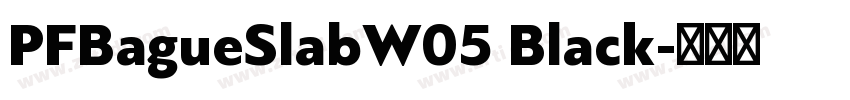 PFBagueSlabW05 Black字体转换